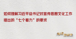 如何理解習(xí)近平總書記對宣傳思想文化工作提出的“七個(gè)著力”的要求